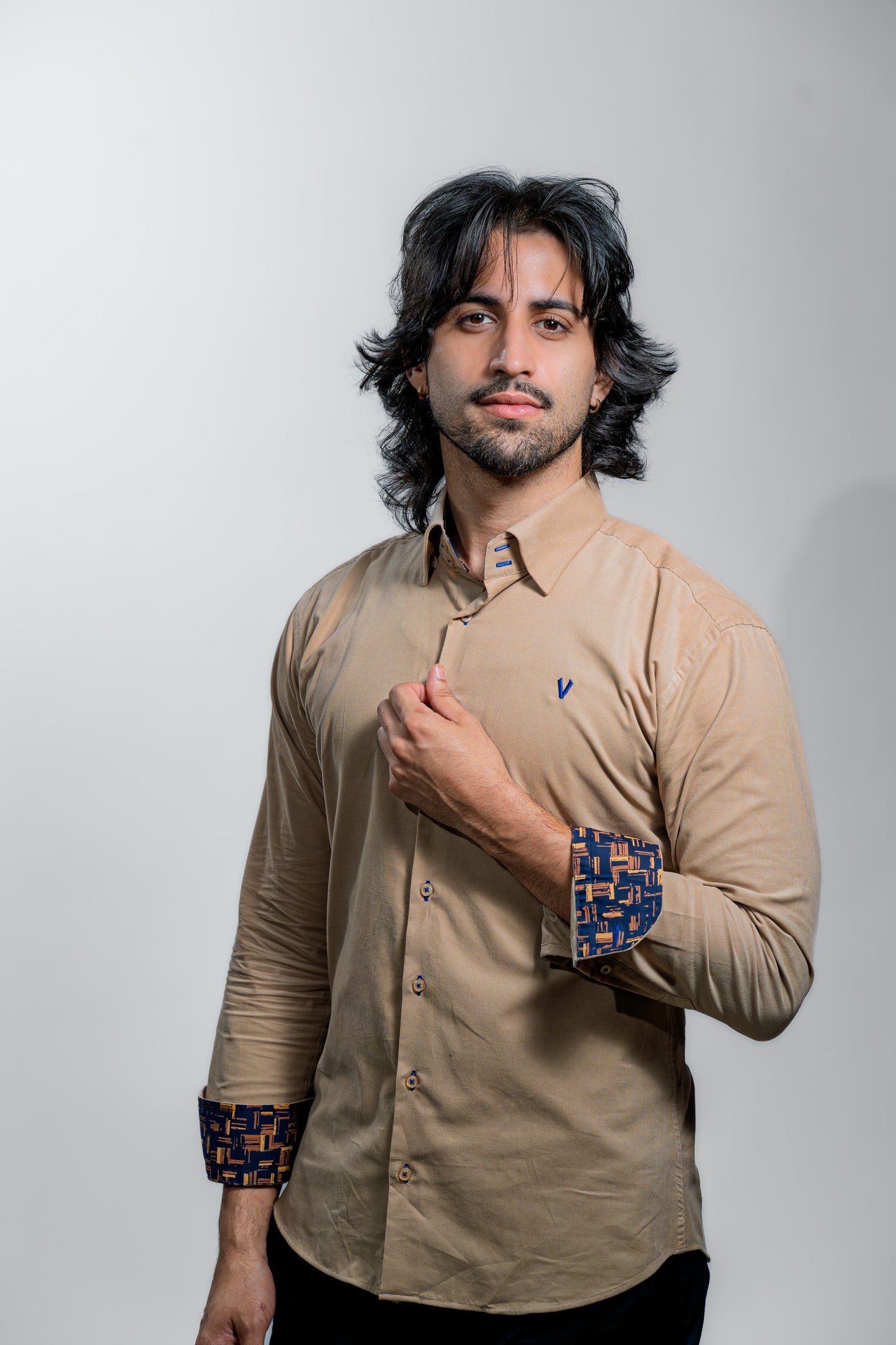 Men’s Beige Slim Fit Boardroom Shirt