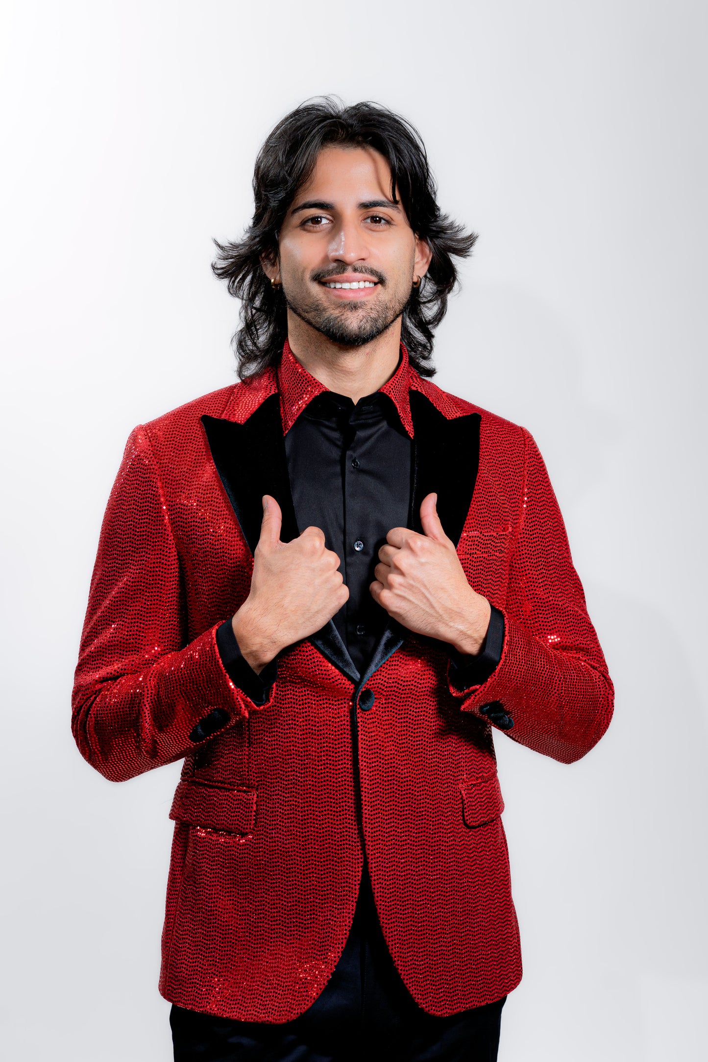 Men’s Red Sequin Party Blazer