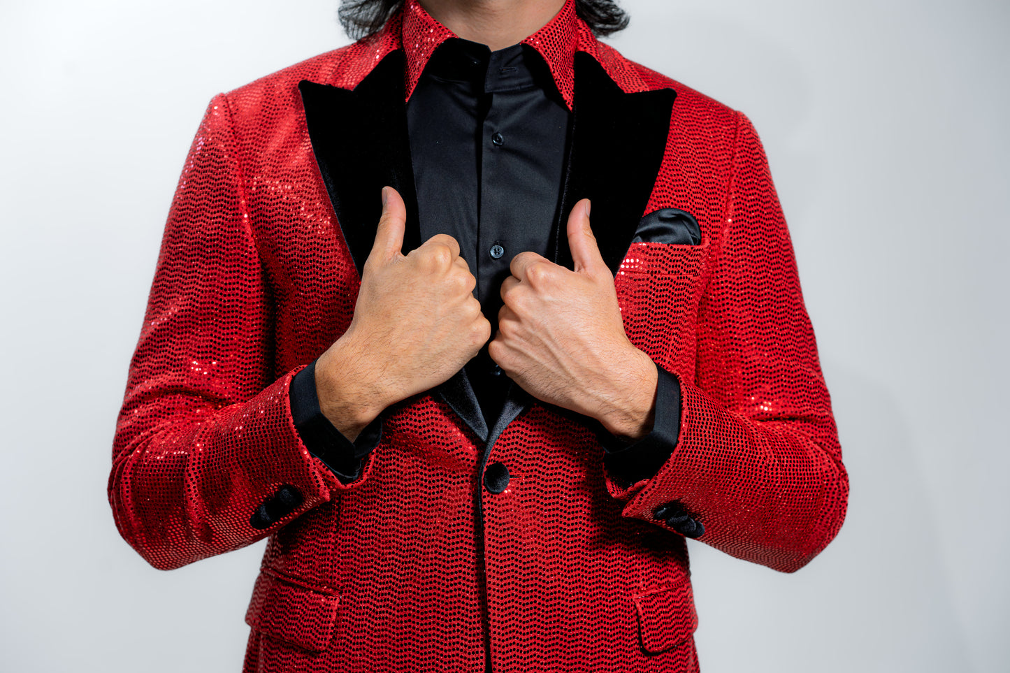 Men’s Red Sequin Party Blazer