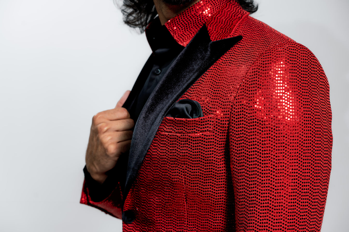 Men’s Red Sequin Party Blazer