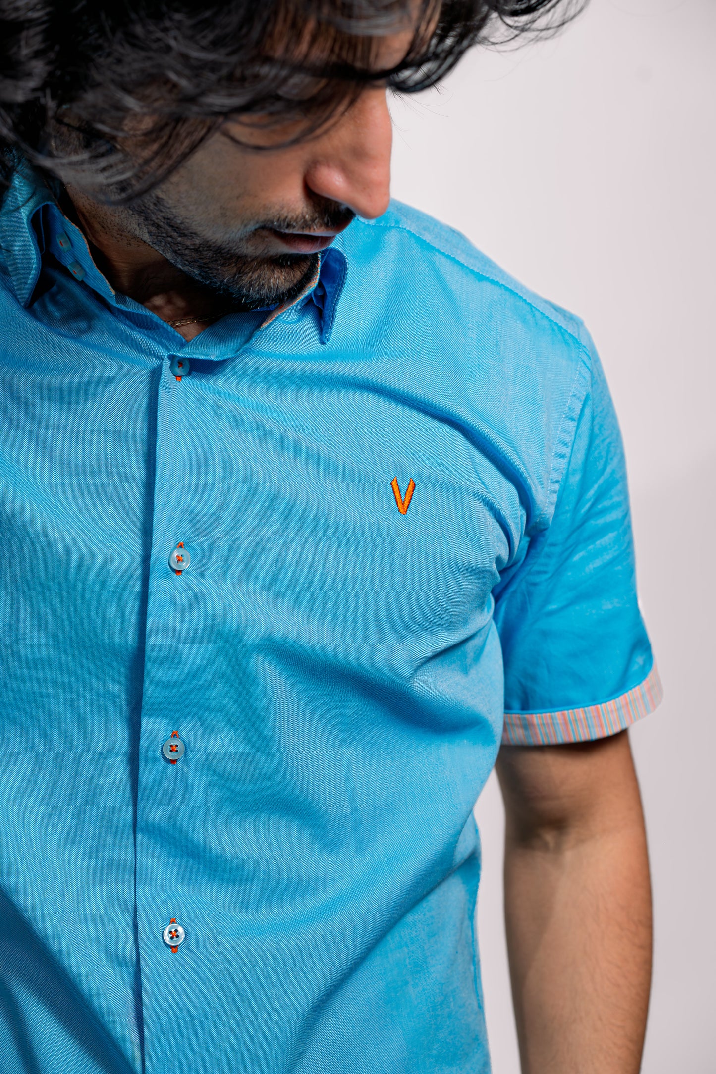 Men’s Aqua Blue Premium Party Shirt