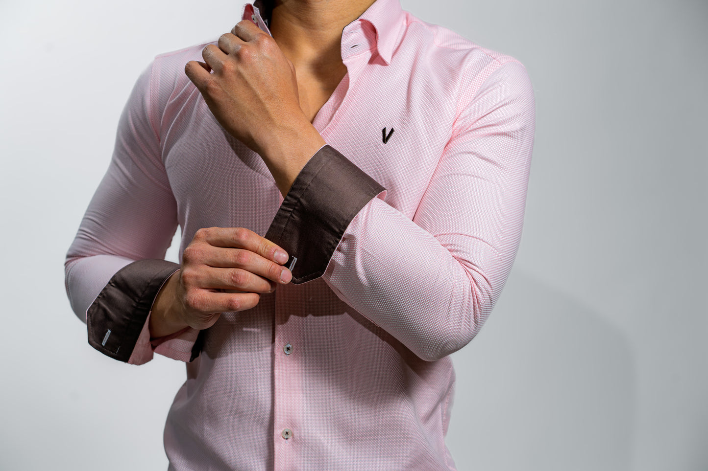 Men’s Light Pink Slim Fit Prom Shirt