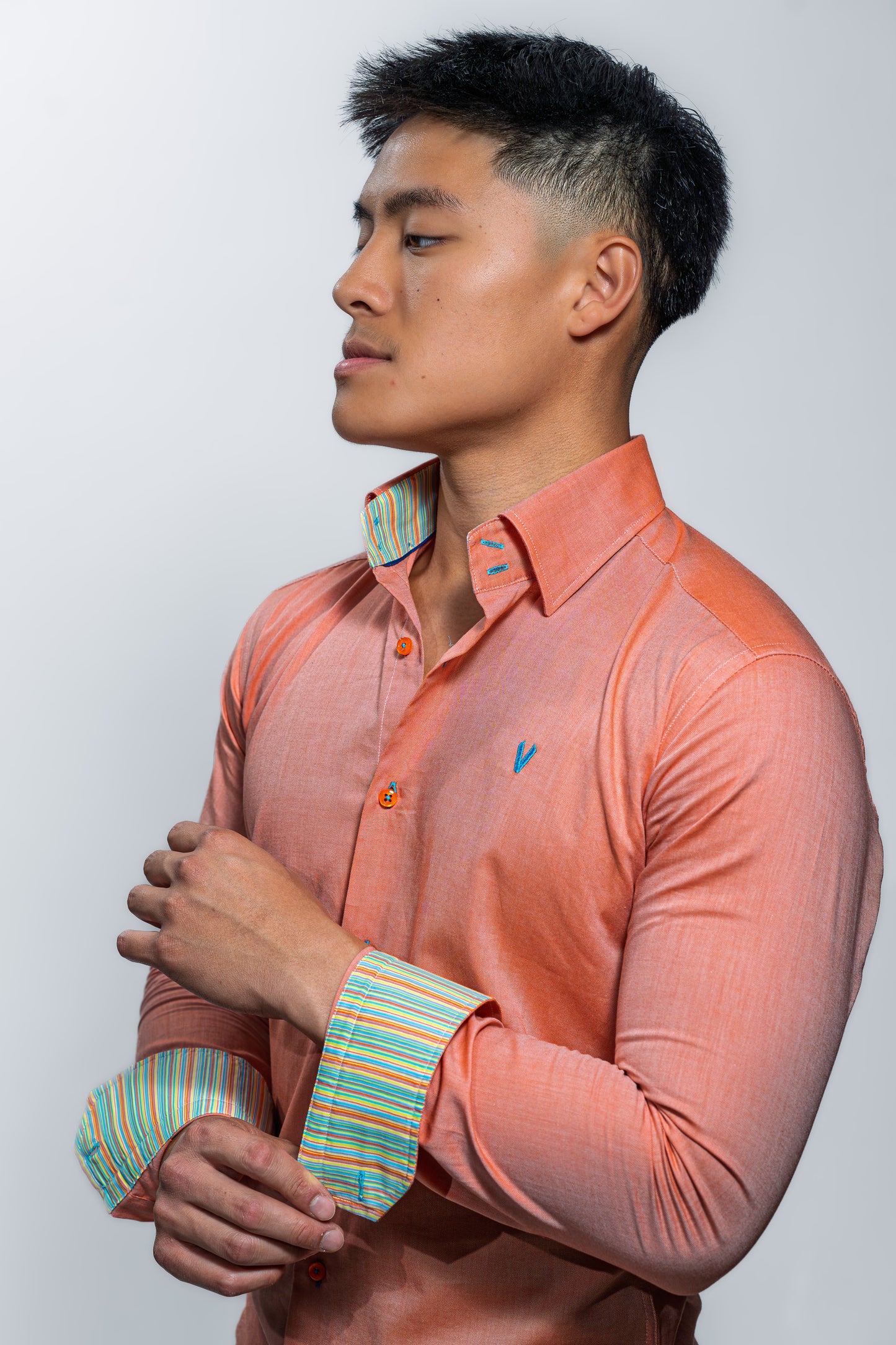 Men’s Peach Orange Premium Party Shirt