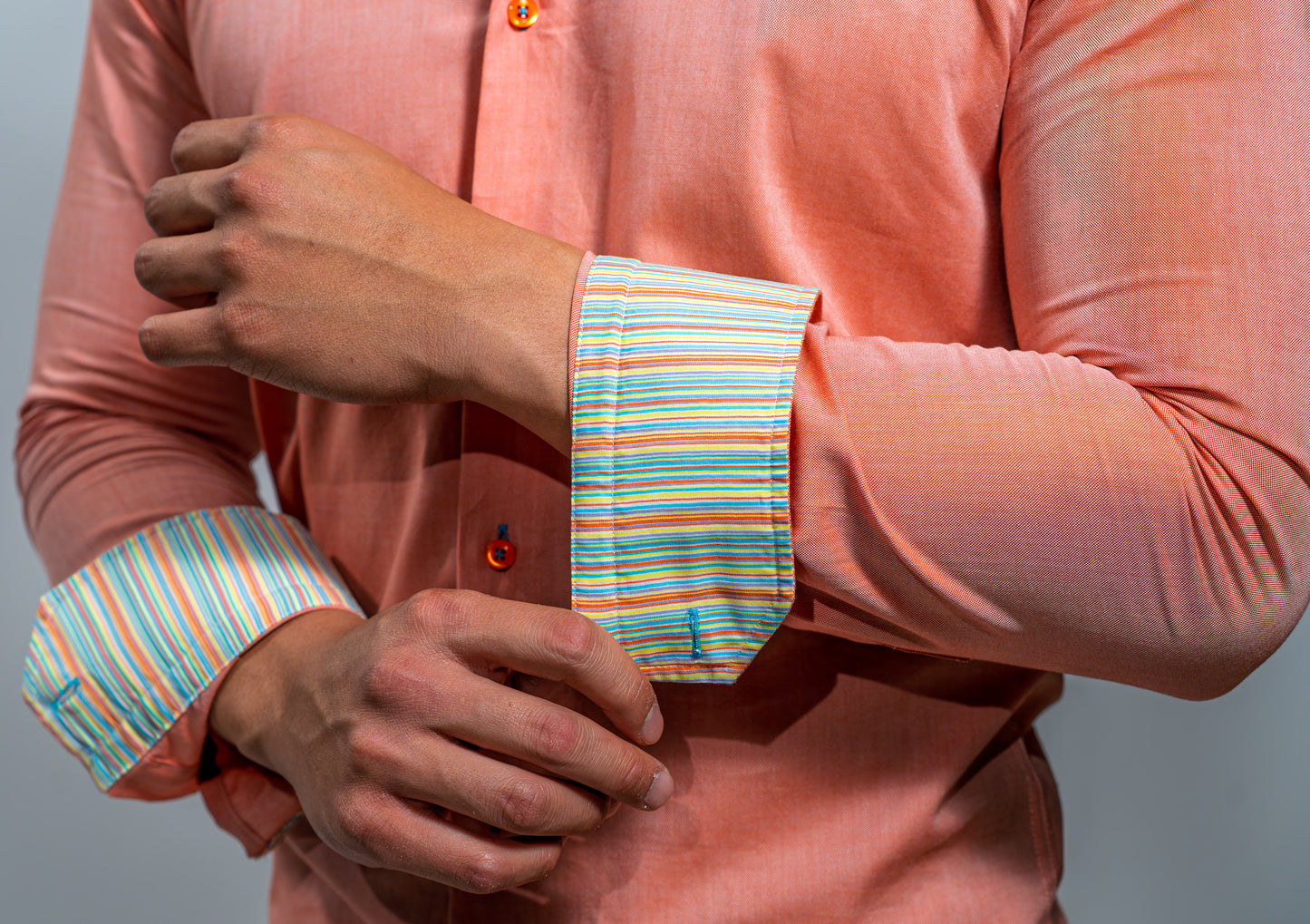 Men’s Peach Orange Premium Party Shirt