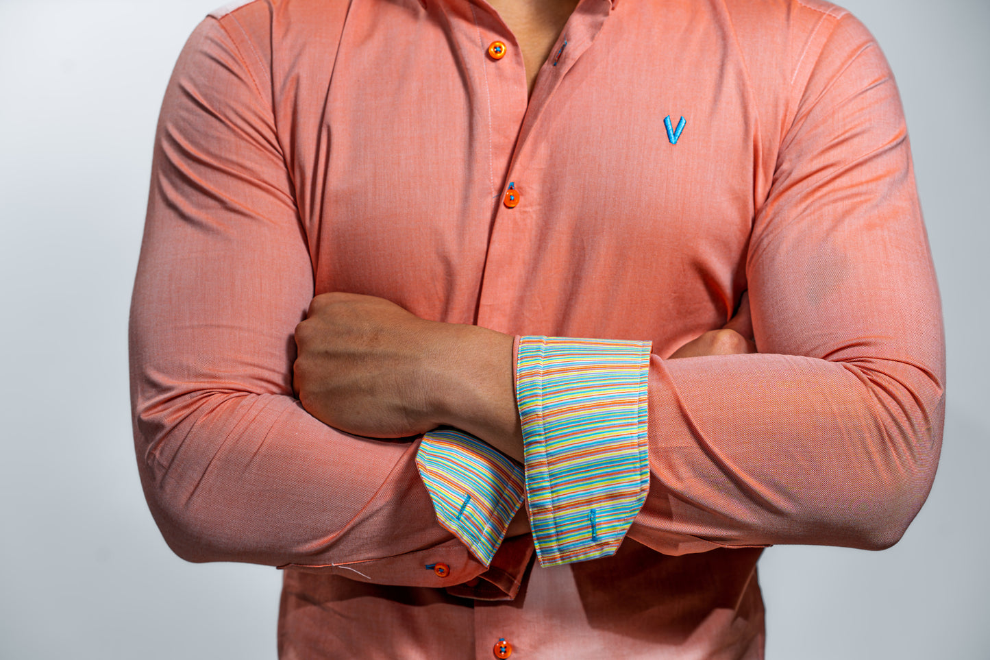Men’s Peach Orange Premium Party Shirt