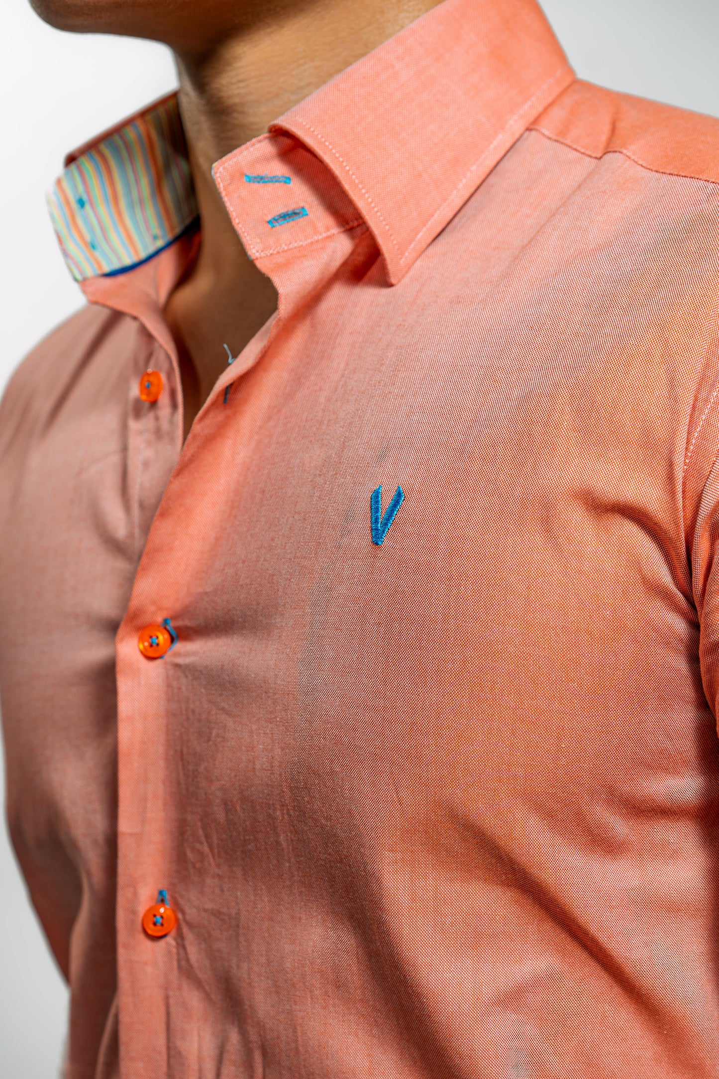 Men’s Peach Orange Premium Party Shirt