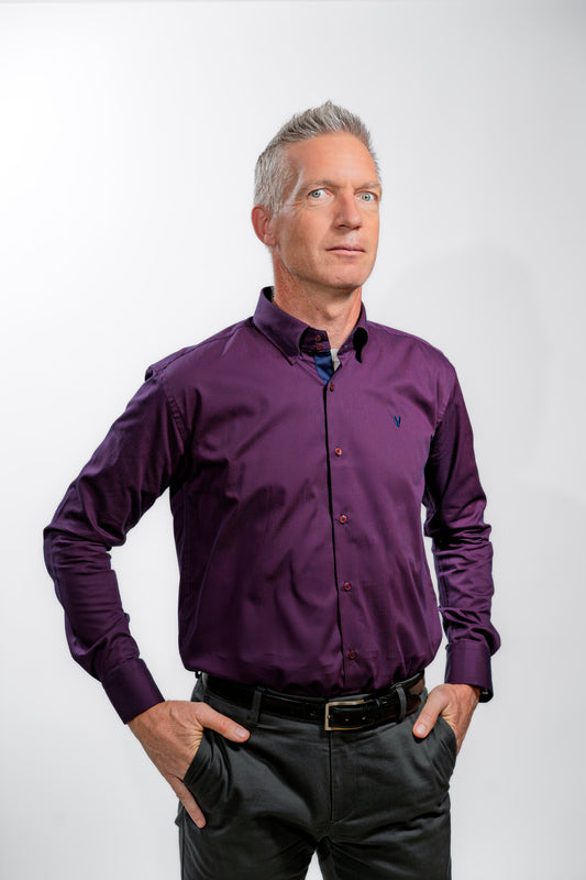 Men’s Deep Purple Executive Formal Shirt