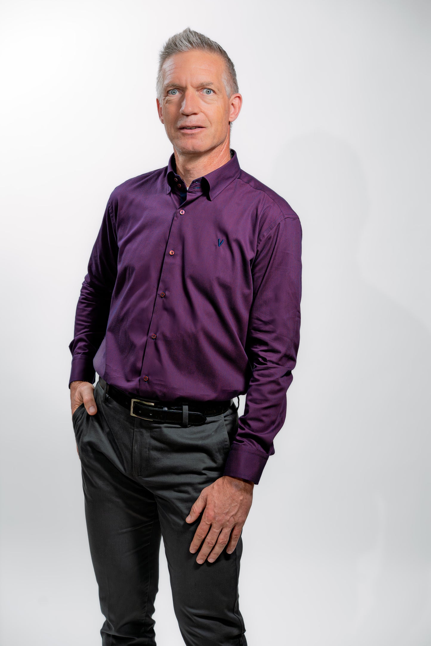 Men’s Deep Purple Executive Formal Shirt
