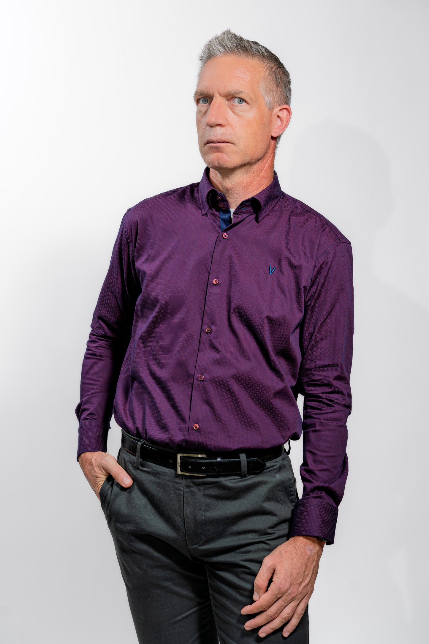 Men’s Deep Purple Executive Formal Shirt