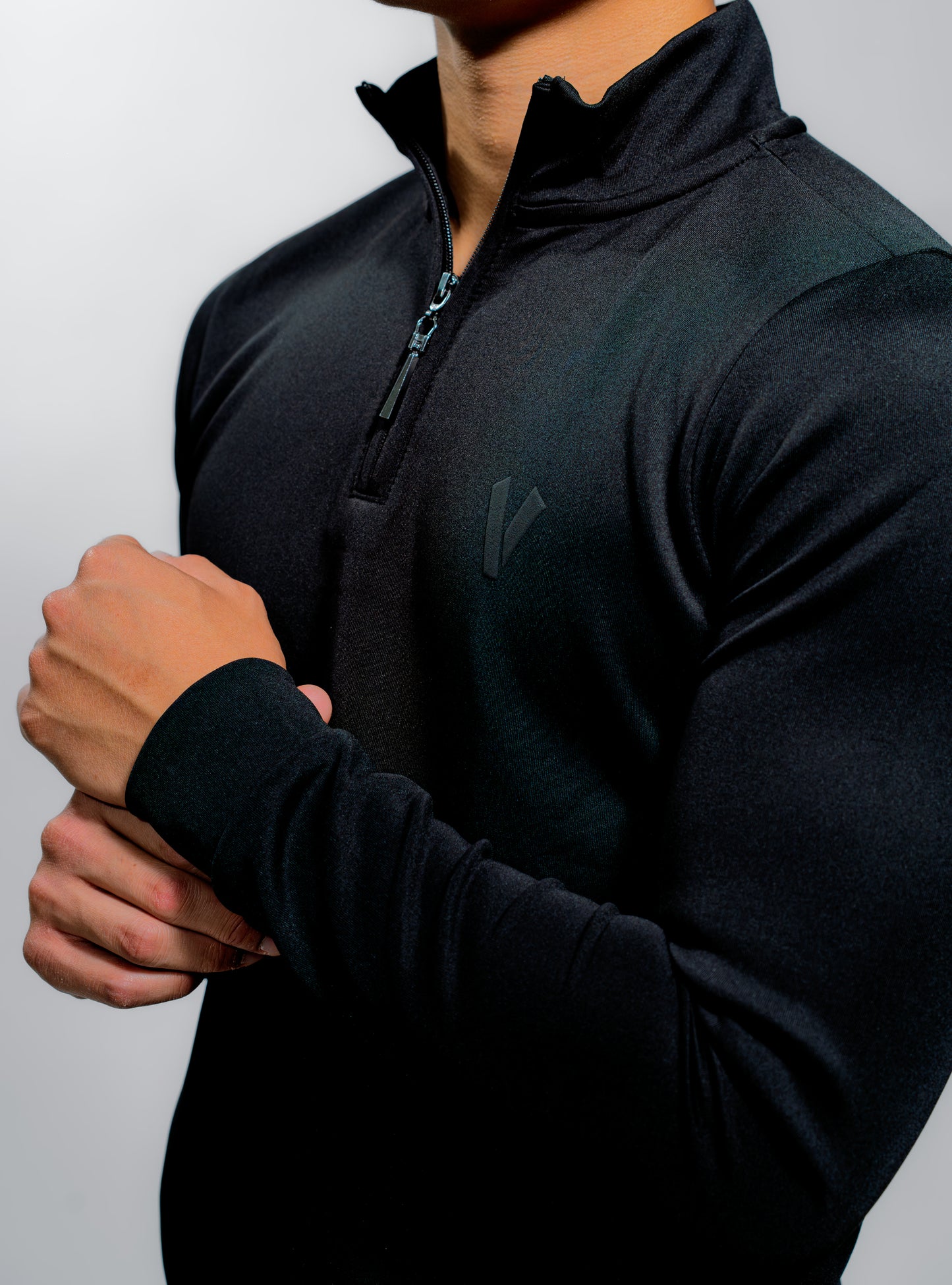 Men’s Black Performance Quarter Zip Pullover