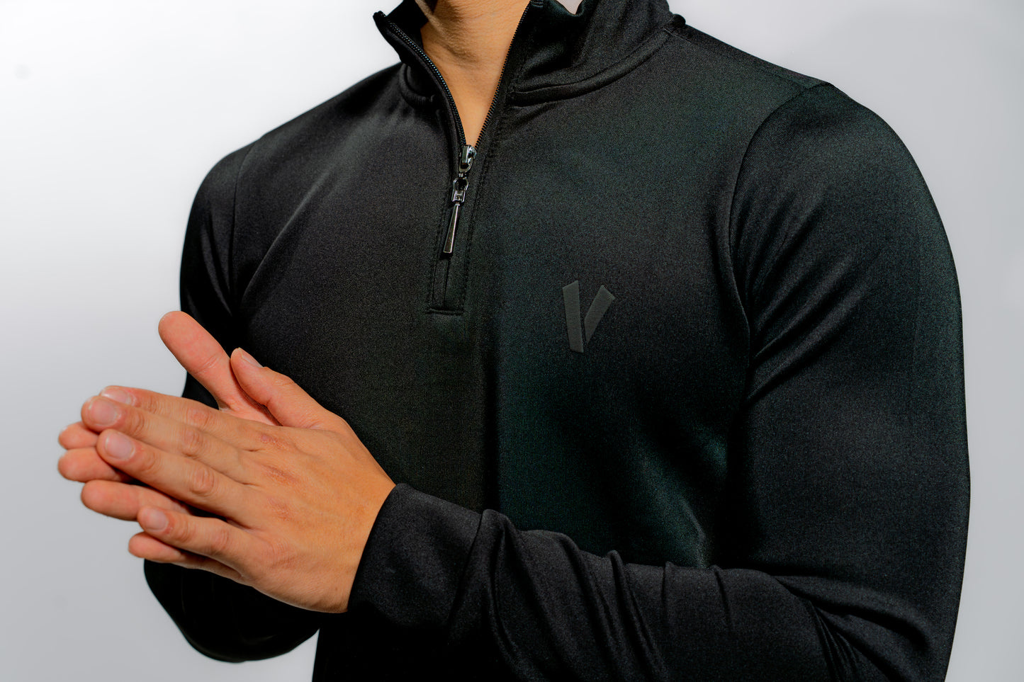 Men’s Black Performance Quarter Zip Pullover