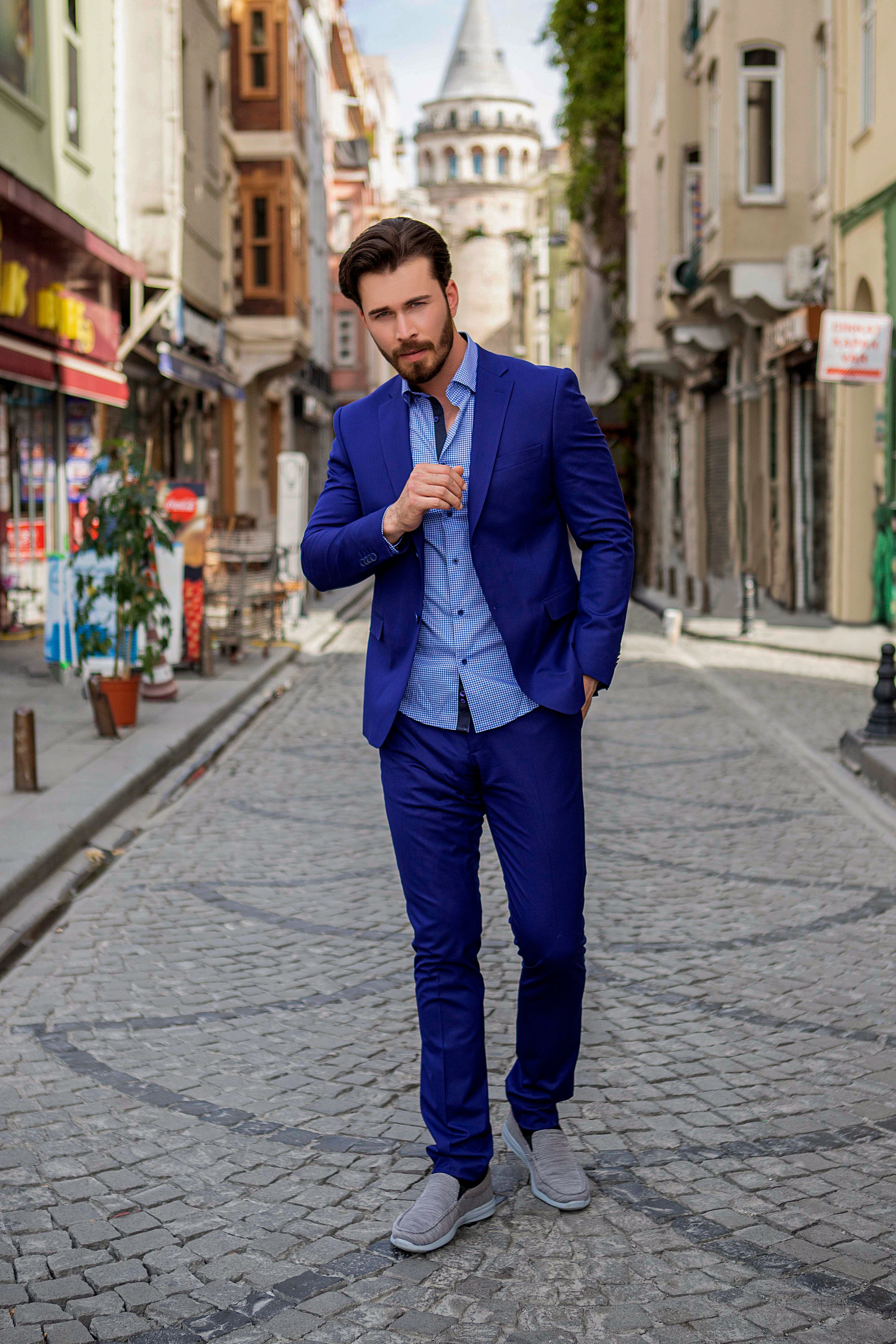 Blue Three Piece Suit | Groom Attire | Giorgenti Custom Suits NY NYC |  Three piece suit groom, Blue suit outfit, Fashion suits for men