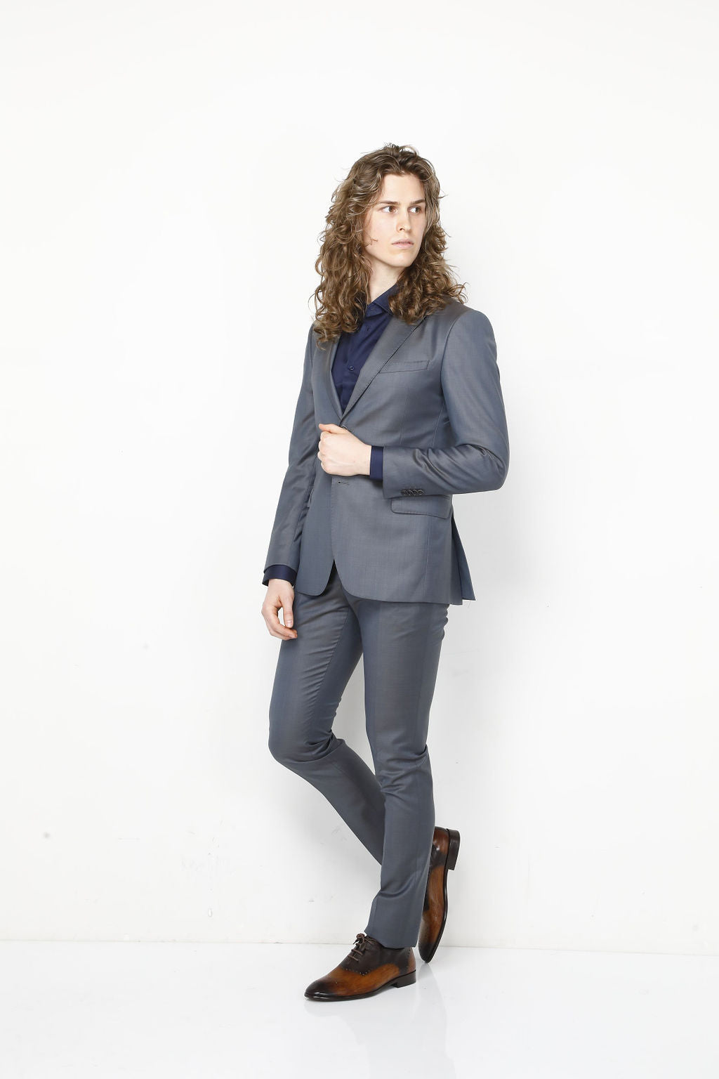 Space Grey Wool Suit