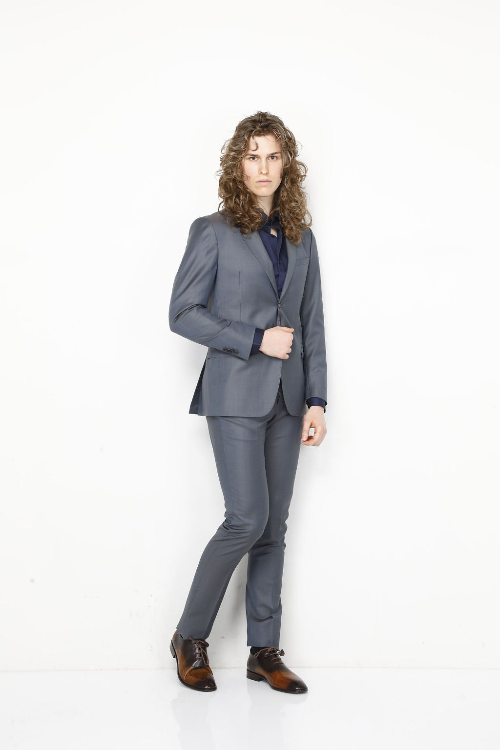 Space Grey Wool Suit